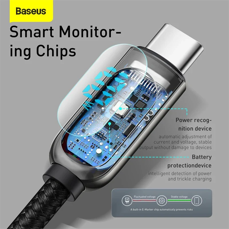 Baseus 100W Display Fast Charging Cable USB-C (1m) - Image 11