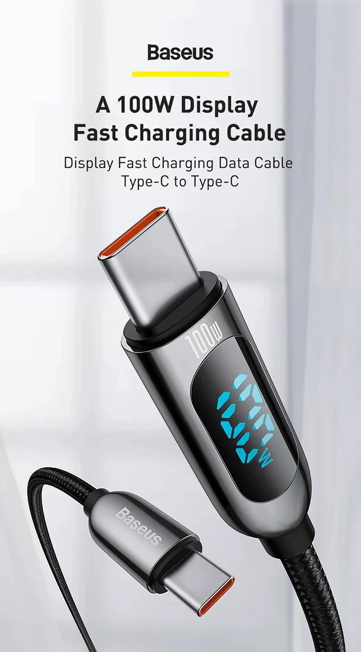 Baseus 100W Display Fast Charging Cable USB-C (1m) - Image 16