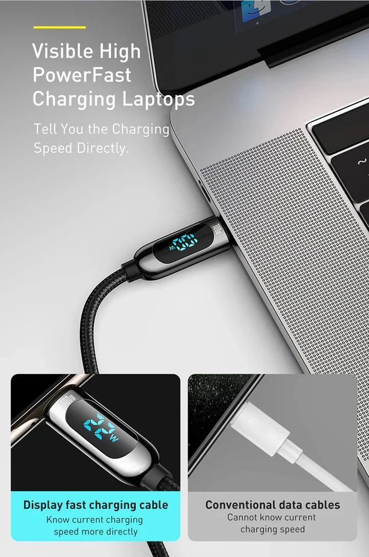 Baseus 100W Display Fast Charging Cable USB-C (1m) - Image 17