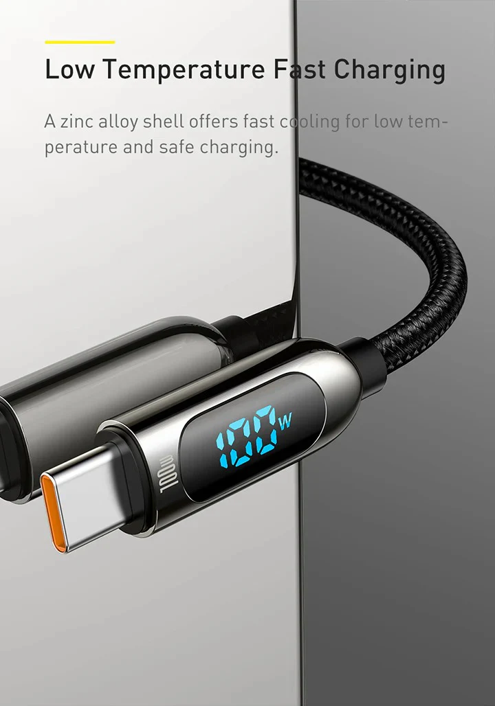 Baseus 100W Display Fast Charging Cable USB-C (1m) - Image 19
