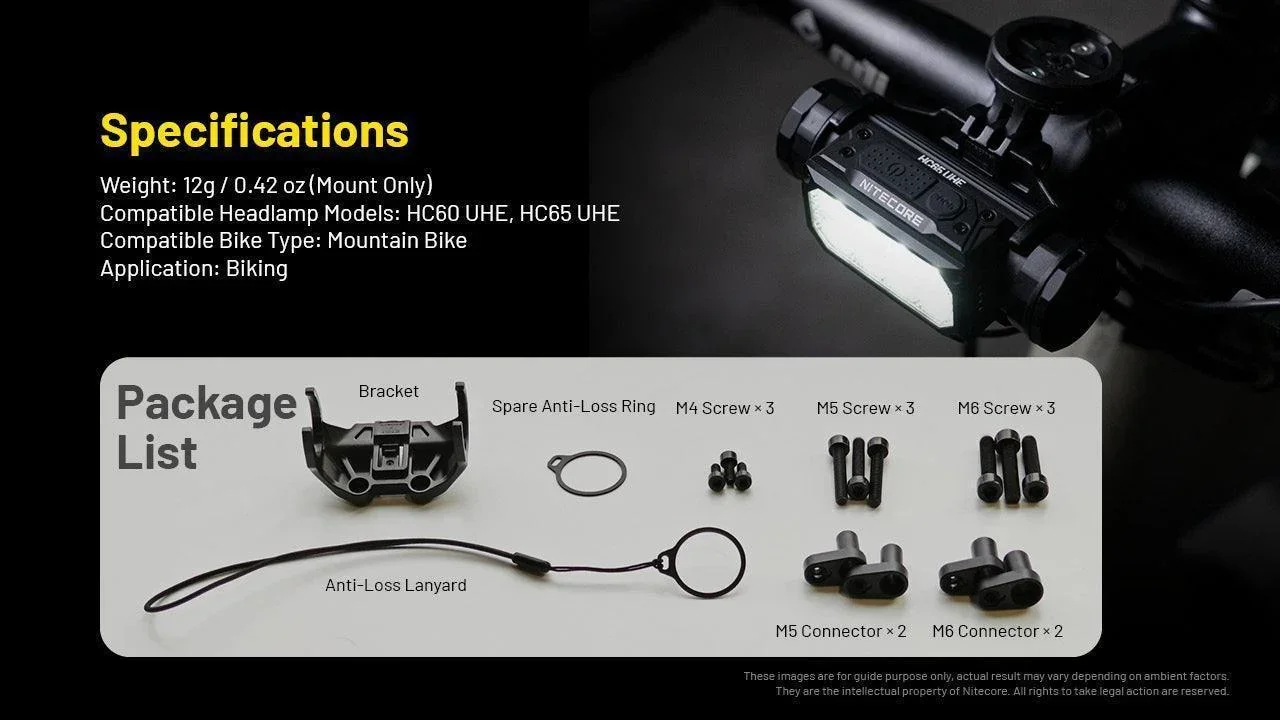 BM06 Headlamp Bike Mount (for HC60 UHE, HC65 UHE) - Image 7