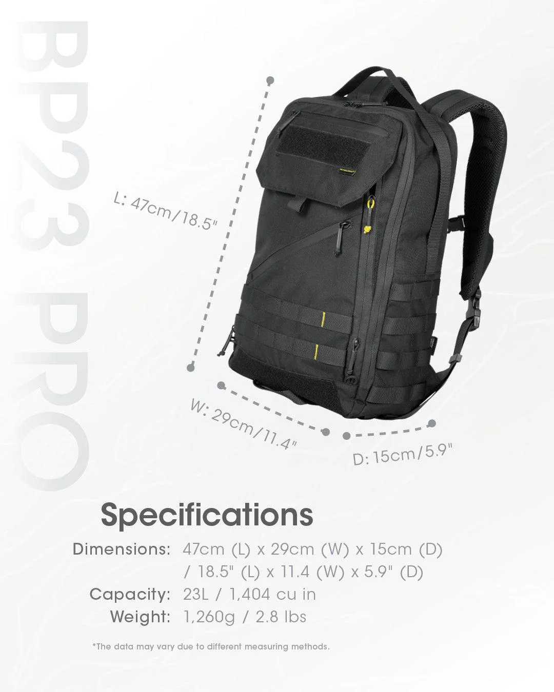 BP23 PRO Backpack - 23L Capacity - Image 12