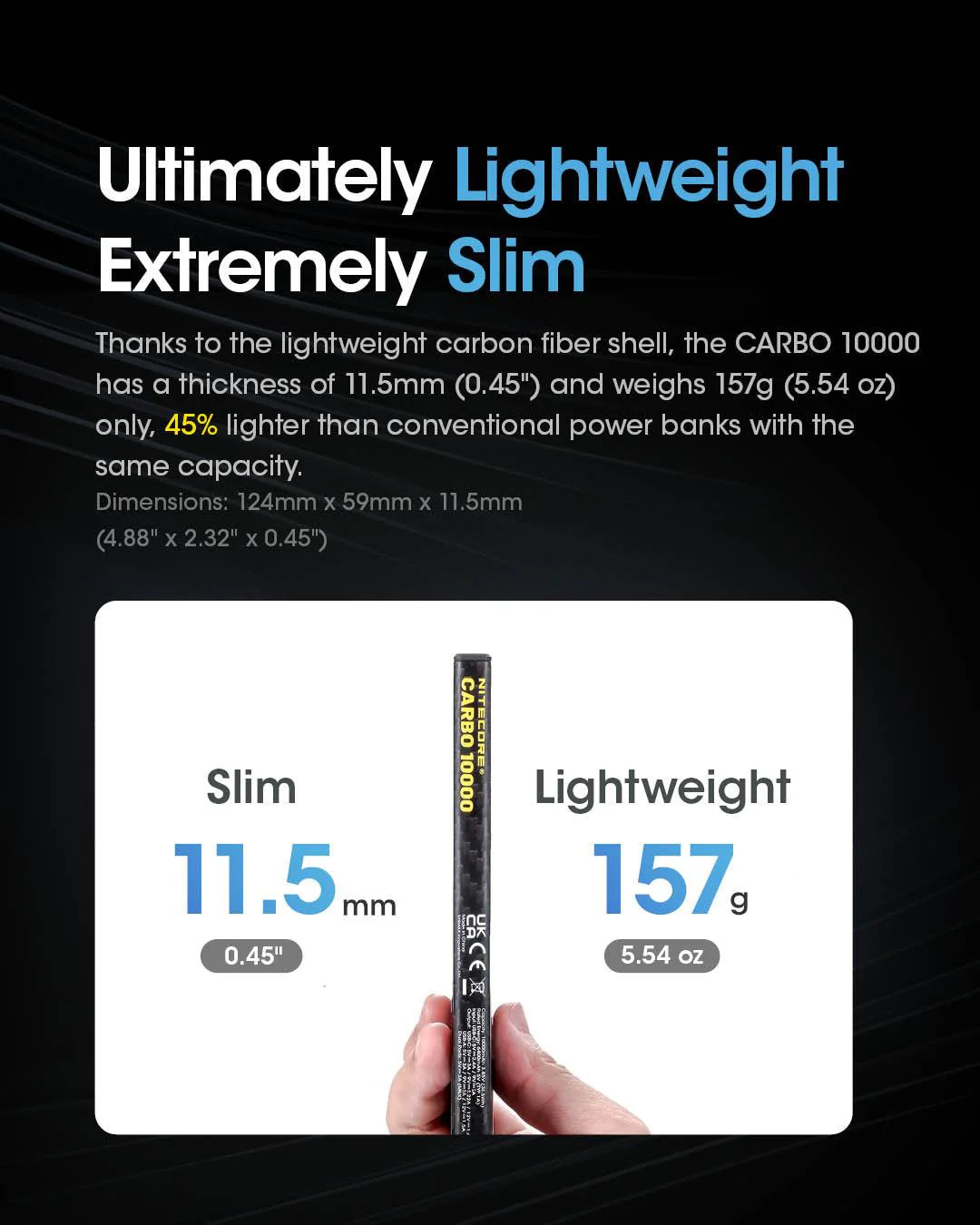 CARBO 10000 Carbon Fiber Energy Brick (10,000mAh 3A) - Image 31