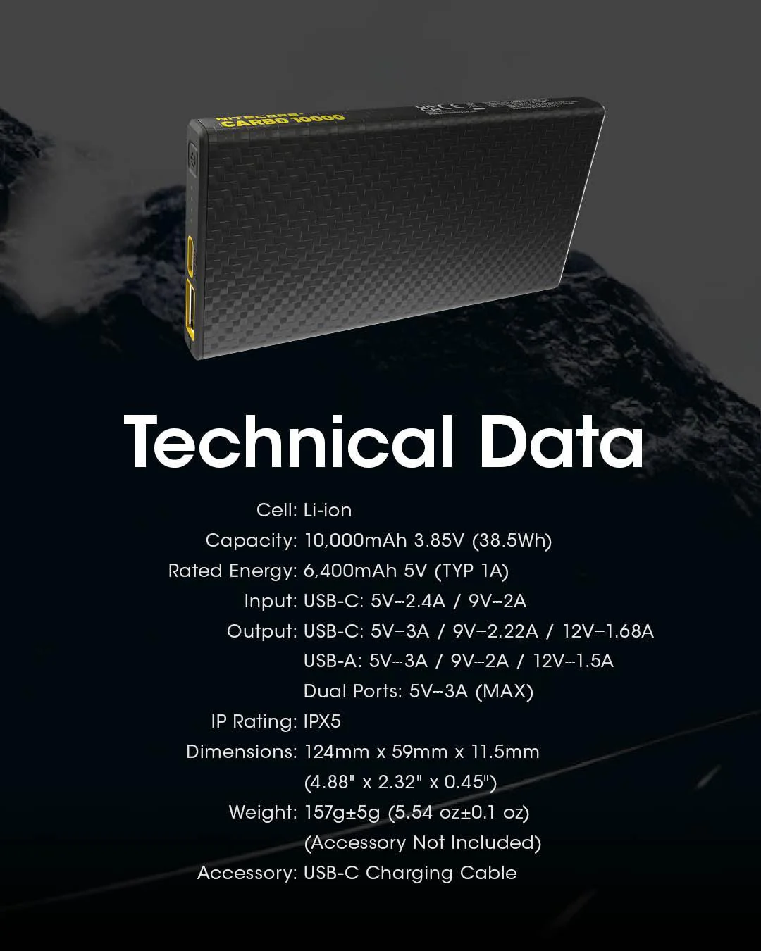 CARBO 10000 Carbon Fiber Energy Brick (10,000mAh 3A) - Image 41