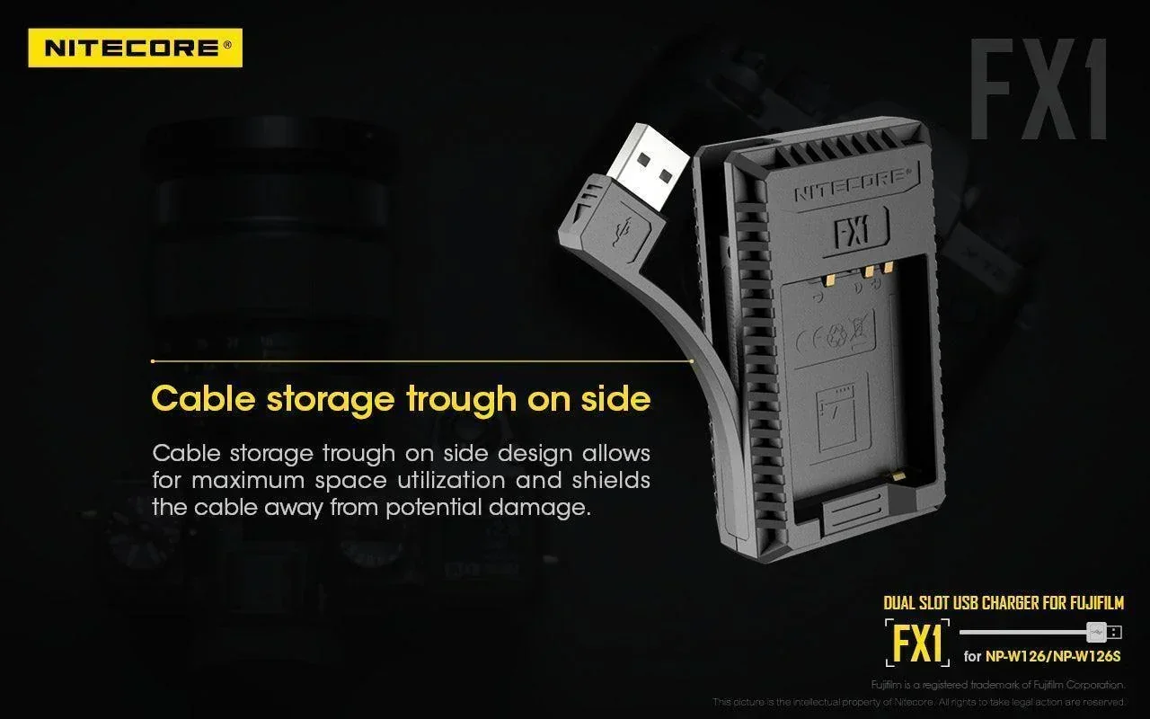 FX1 (Fujifilm NP-W126) Dual-Slot Battery Charger - Image 15