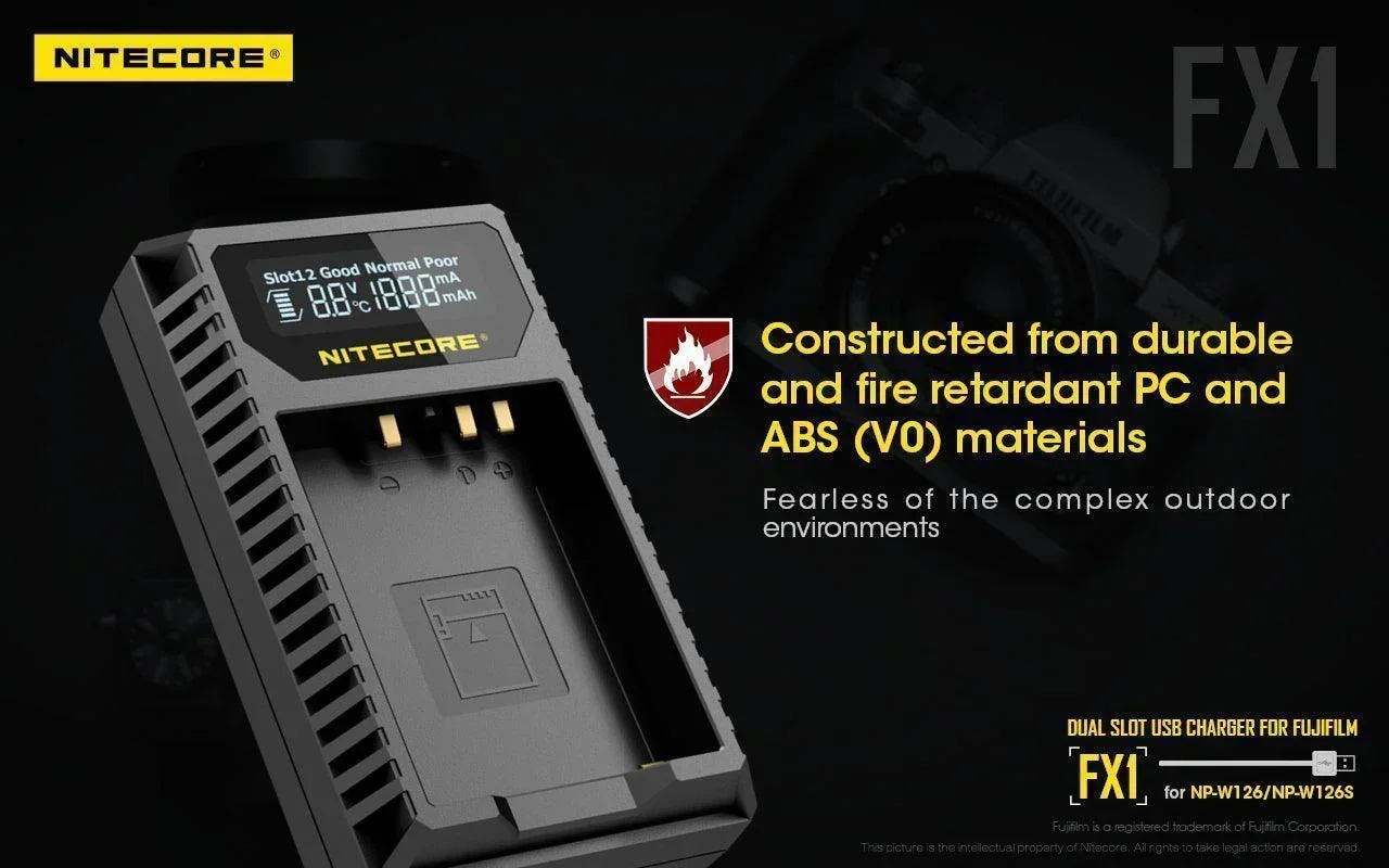 FX1 (Fujifilm NP-W126) Dual-Slot Battery Charger - Image 18