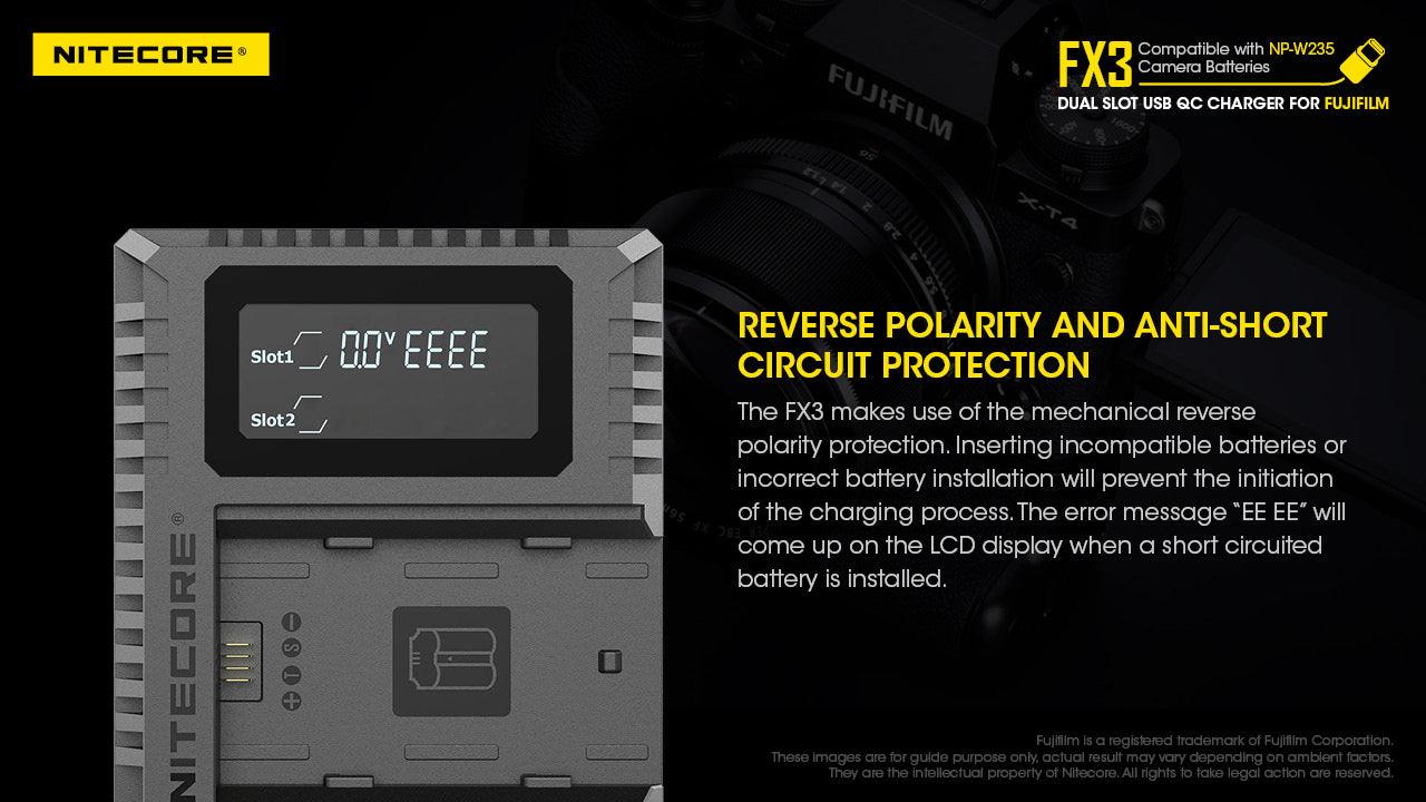 FX3 (Fujifilm NP-W235) Dual-Slot Battery Charger - Image 15