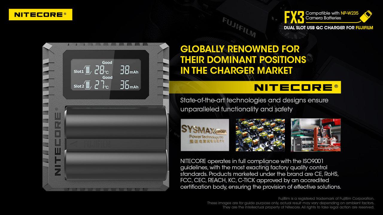 FX3 (Fujifilm NP-W235) Dual-Slot Battery Charger - Image 8