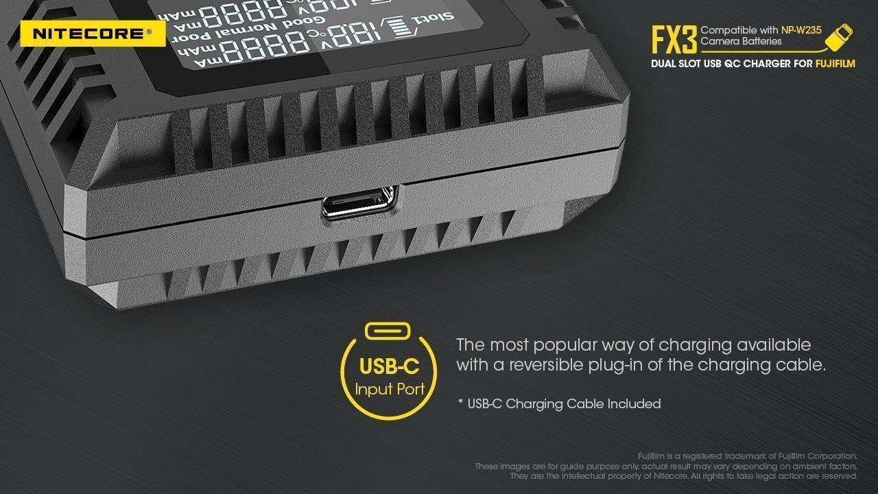 FX3 (Fujifilm NP-W235) Dual-Slot Battery Charger - Image 9