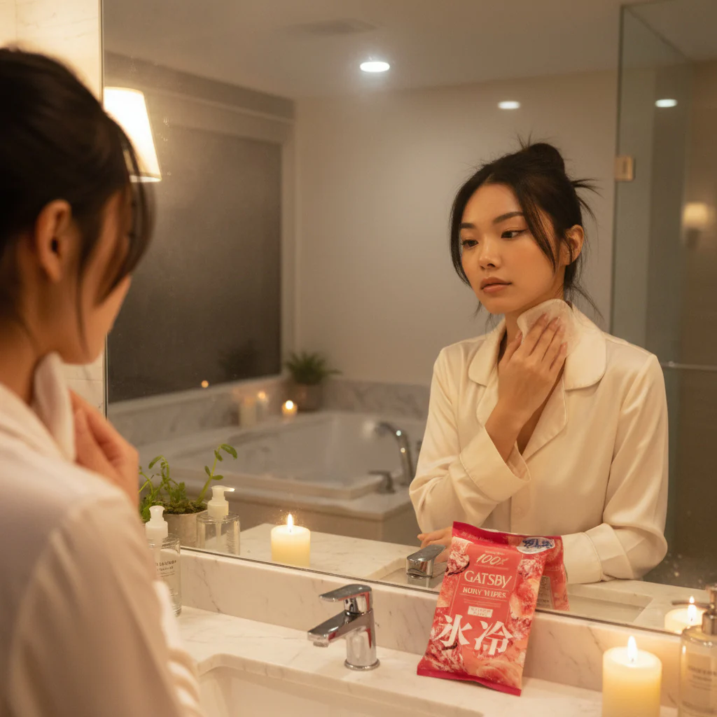 GATSBY Body Wipes Icy Cold Peach (Removes Sweat & Body Odour) - Image 5