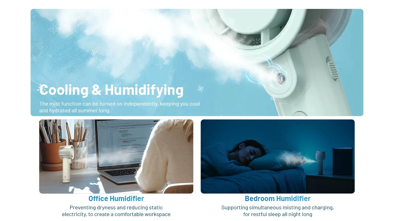 izzCool 20 (Green) - Handheld Air Conditioner Fan (2,000mAh) - Image 11