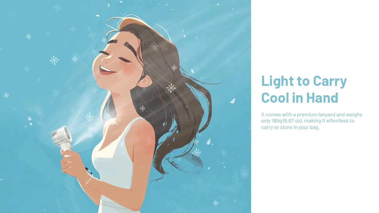 izzCool 20 PRO (Green) - Handheld Air Conditioner Fan (5,000mAh) - Image 12