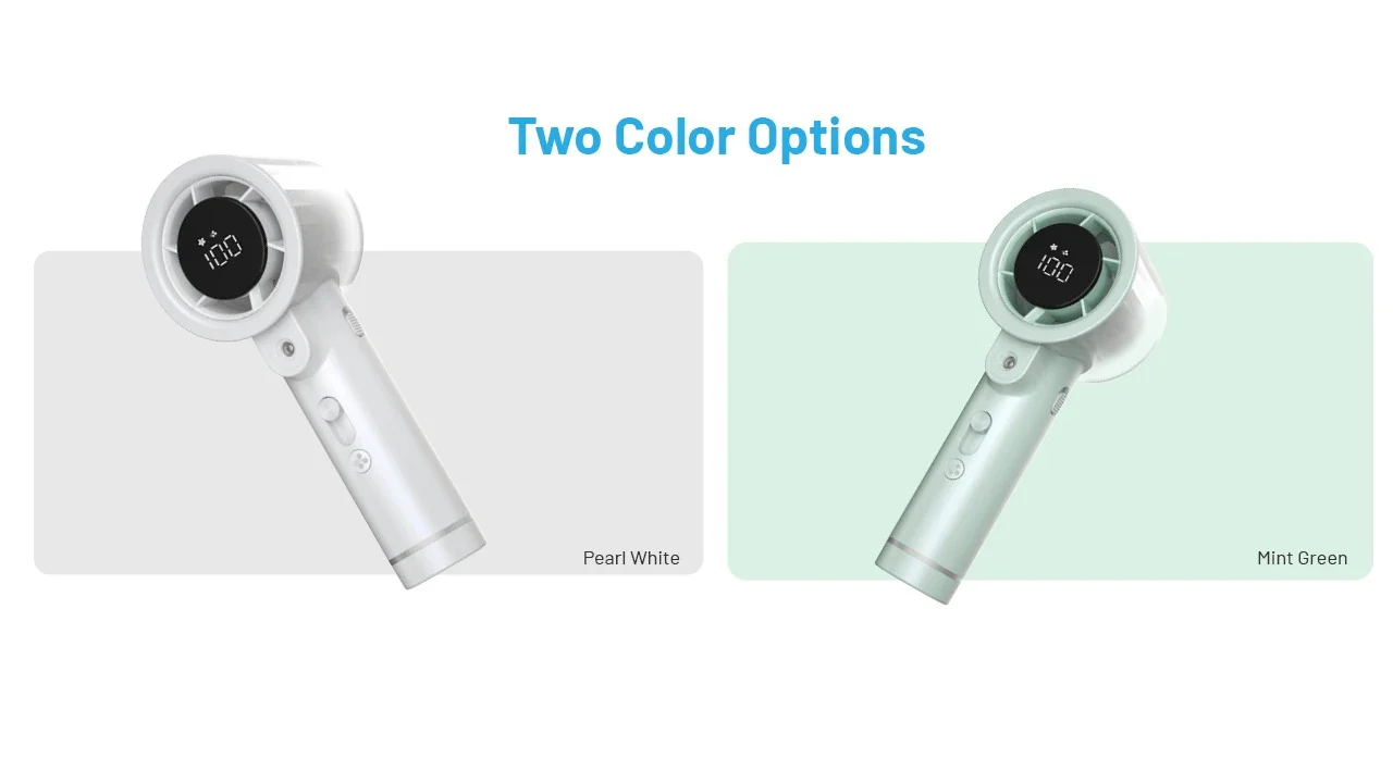 izzCool 20 PRO (Green) - Handheld Air Conditioner Fan (5,000mAh) - Image 13