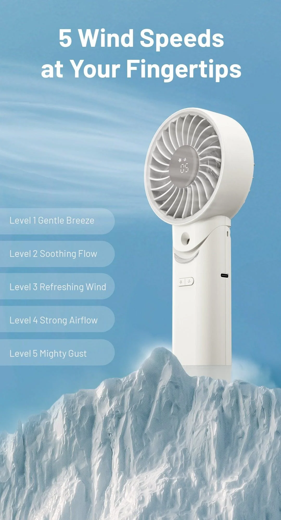 izzCool 30 (White) - Foldable Air Conditioner Fan (3,500mAh) - Image 10