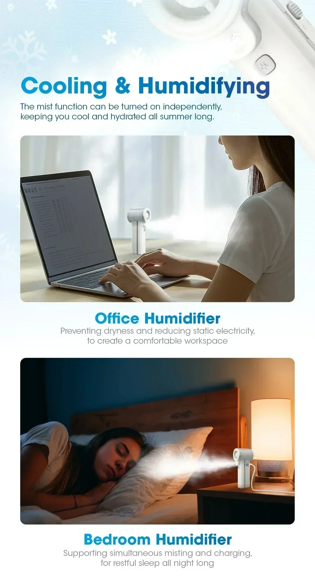 izzCool 40 - High Speed Handheld Air Conditioner Fan (5,200mAh) - Image 12