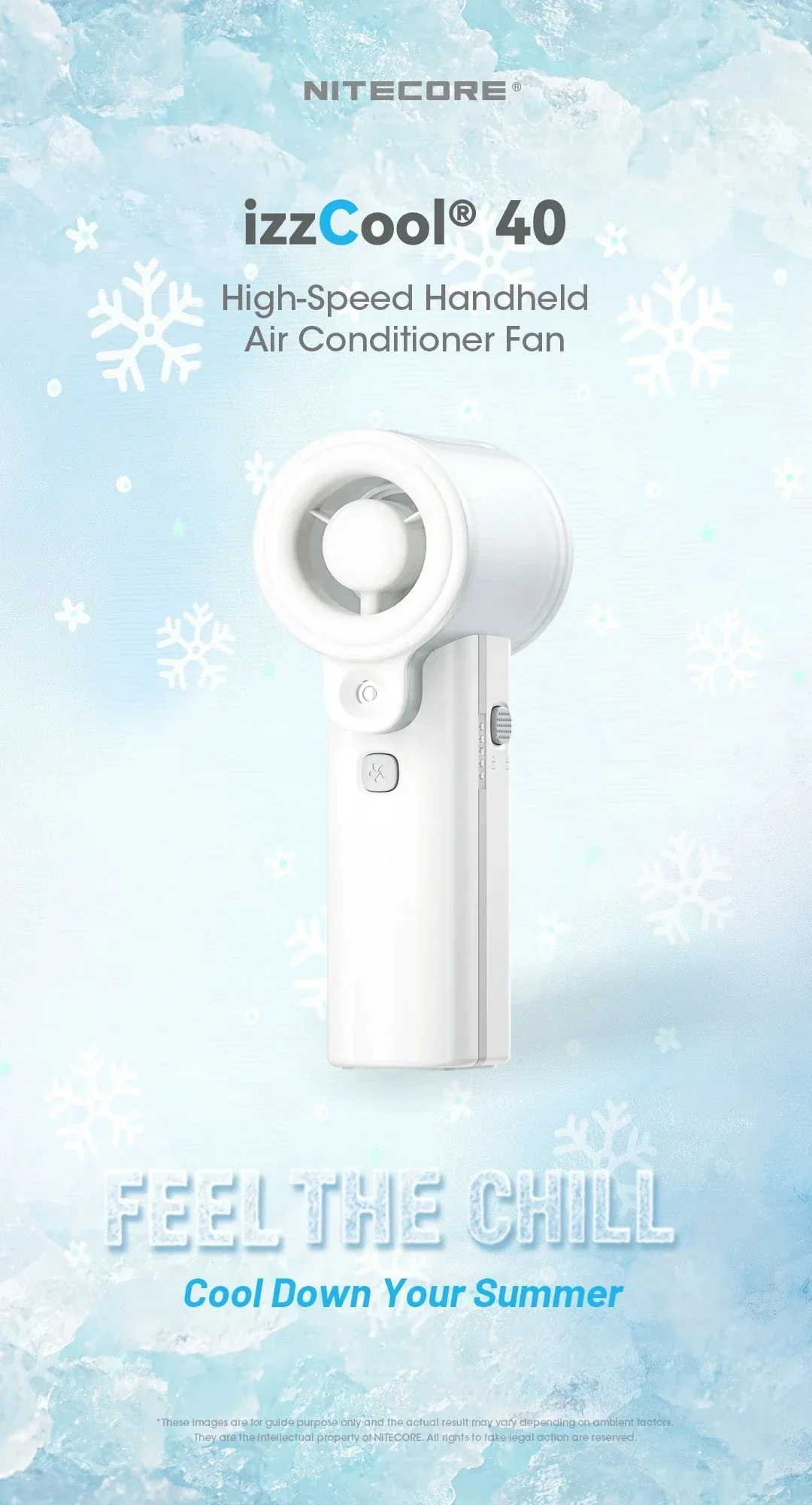 izzCool 40 - High Speed Handheld Air Conditioner Fan (5,200mAh) - Image 5