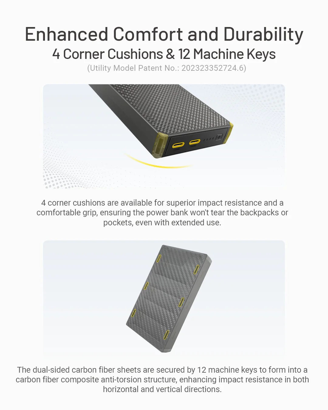 NB20000 Carbon Fiber Energy Brick (20,000mAh 3A GEN3) - Image 11