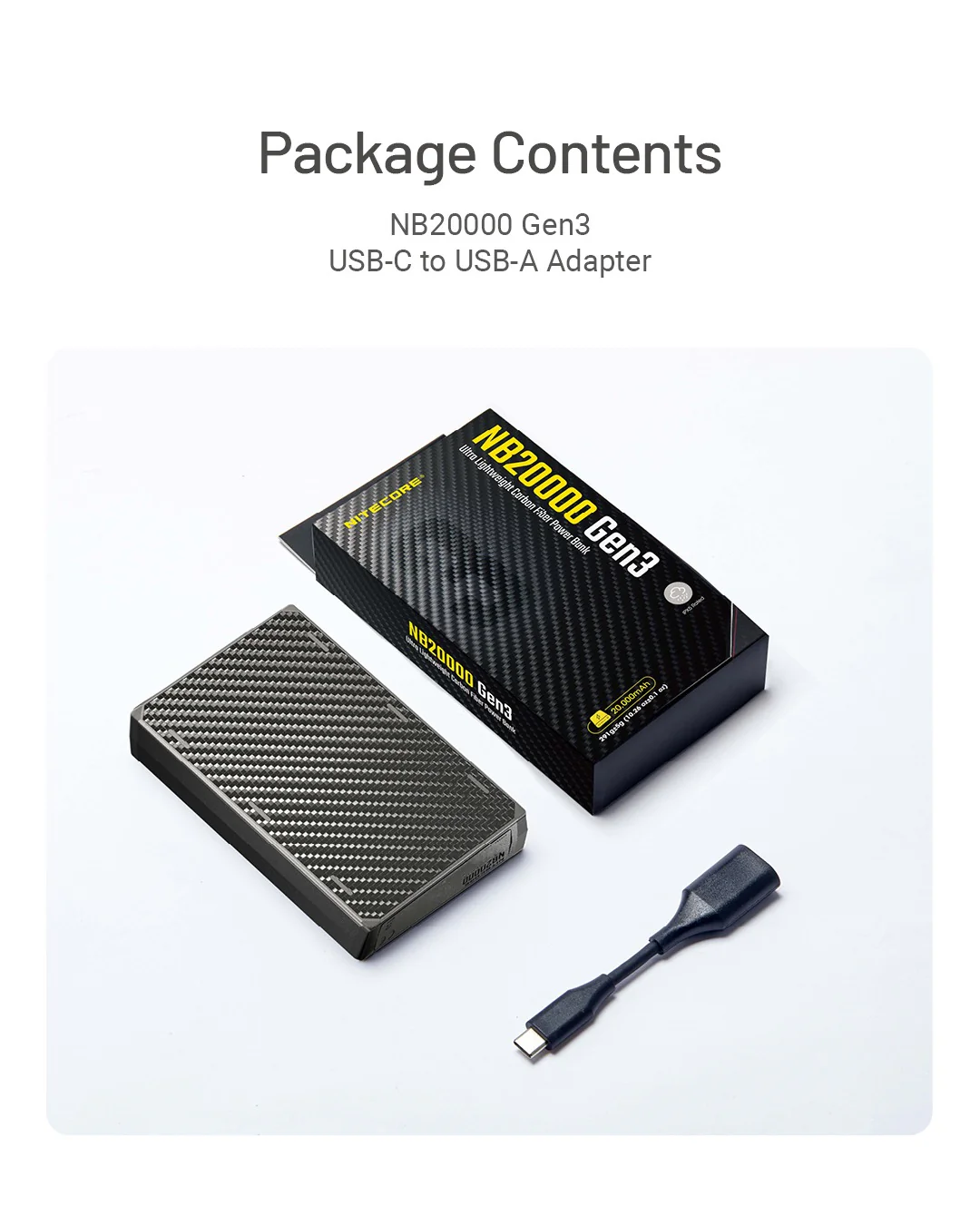 NB20000 Carbon Fiber Energy Brick (20,000mAh 3A GEN3) - Image 24