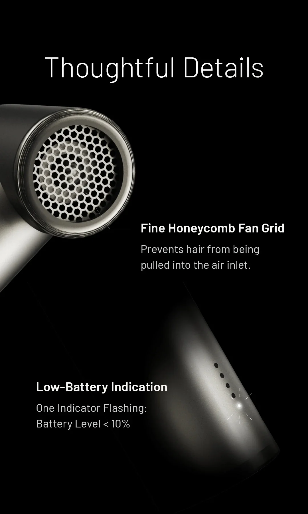 NEF01 (Black) - Mini High-Speed Handheld Fan (4,000mAh) - Image 15