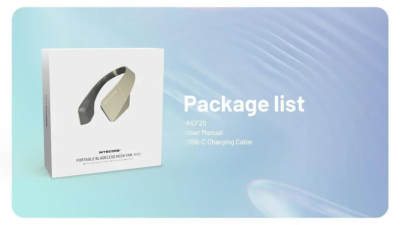 NEF20 - Bladeless Neck Fan (4,000mAh) - Image 12