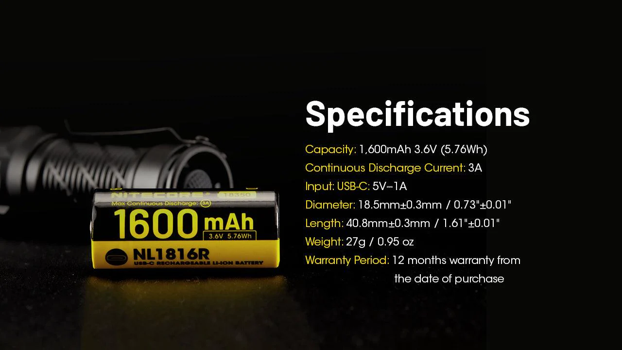 NL1816R (1600mAh - 3A) for MT1C PRO - Image 11