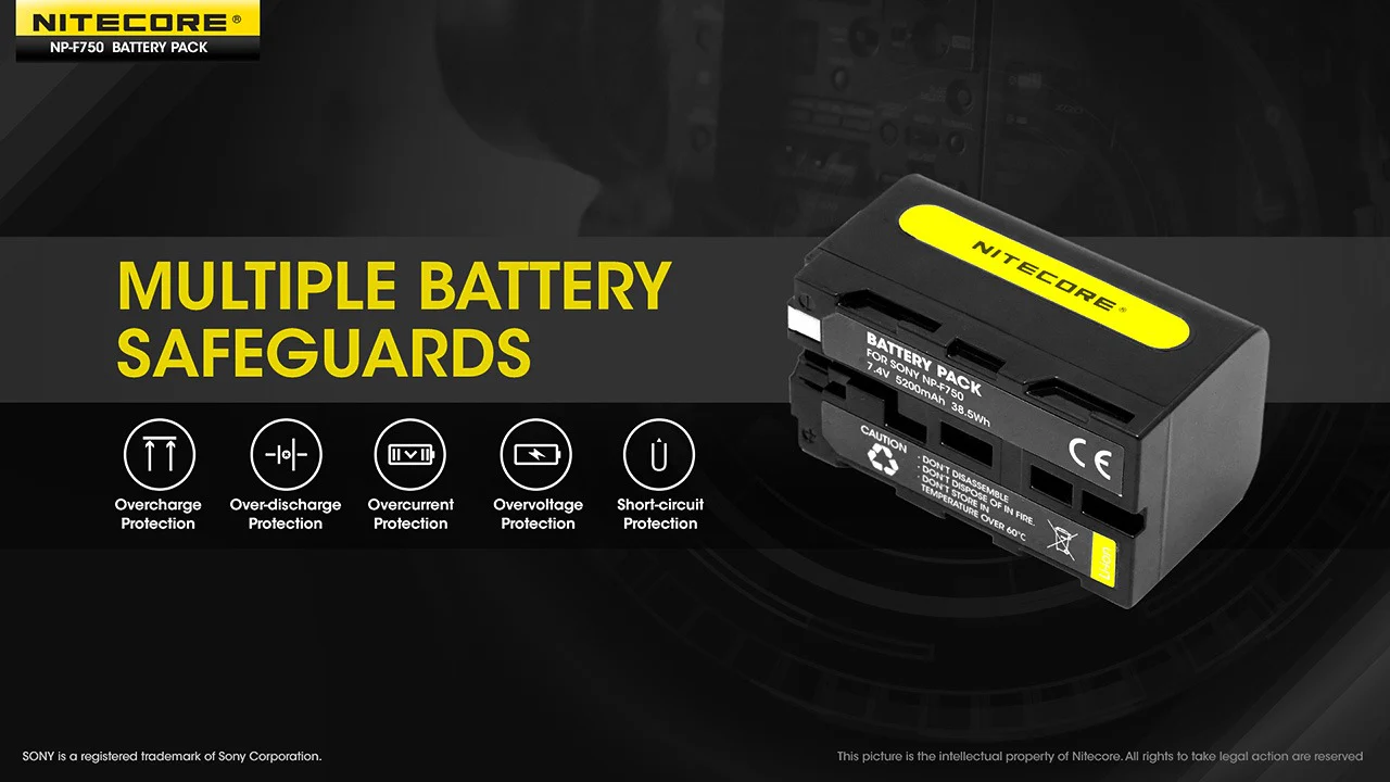 NP-F750 (5200mAh) Battery Pack for Sony - Image 4