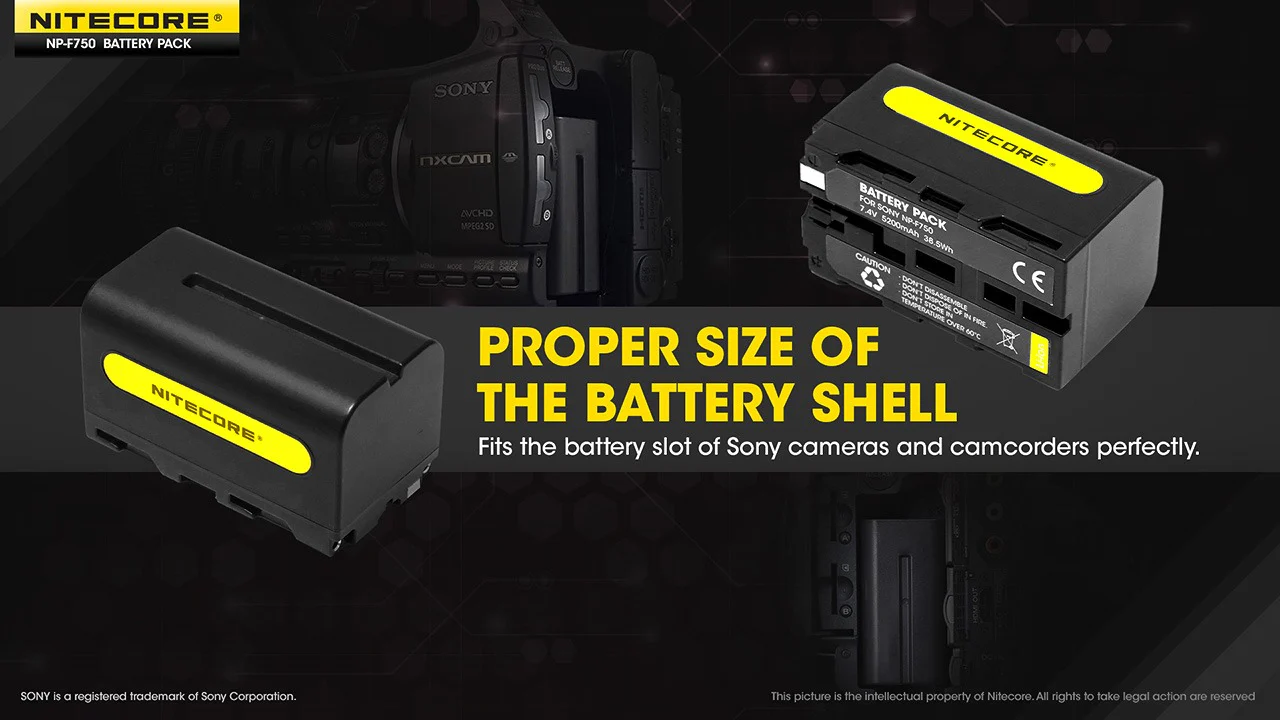 NP-F750 (5200mAh) Battery Pack for Sony - Image 5