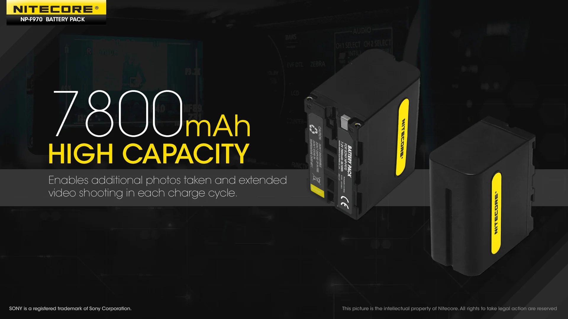 NP-F970 (7800mAh) Battery Pack for Sony - Image 3