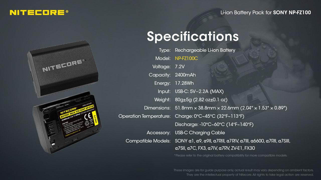 NP-FZ100C (2400mAh) Battery Pack for Sony - Image 11