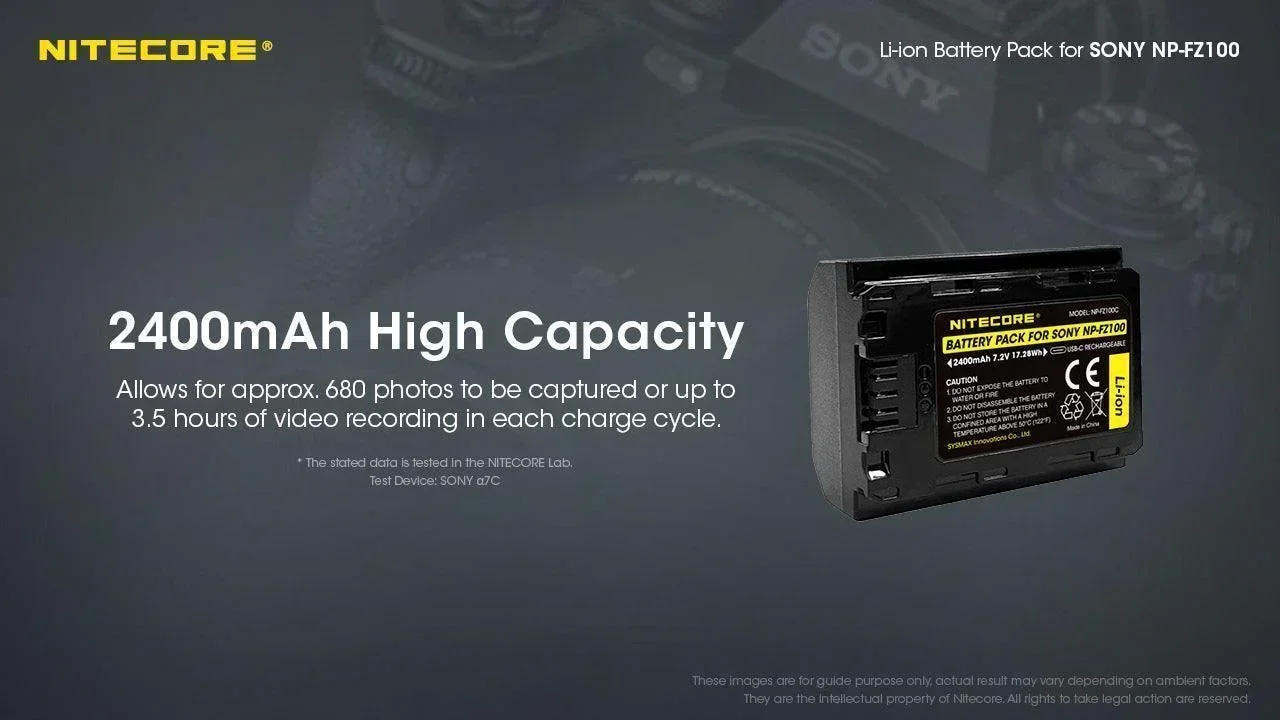 NP-FZ100C (2400mAh) Battery Pack for Sony - Image 7