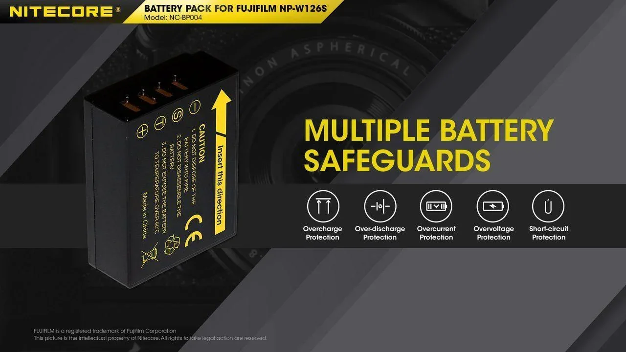 NP-W126S (1140mAh) Battery Pack for Fujifilm (NC-BP004) - Image 4