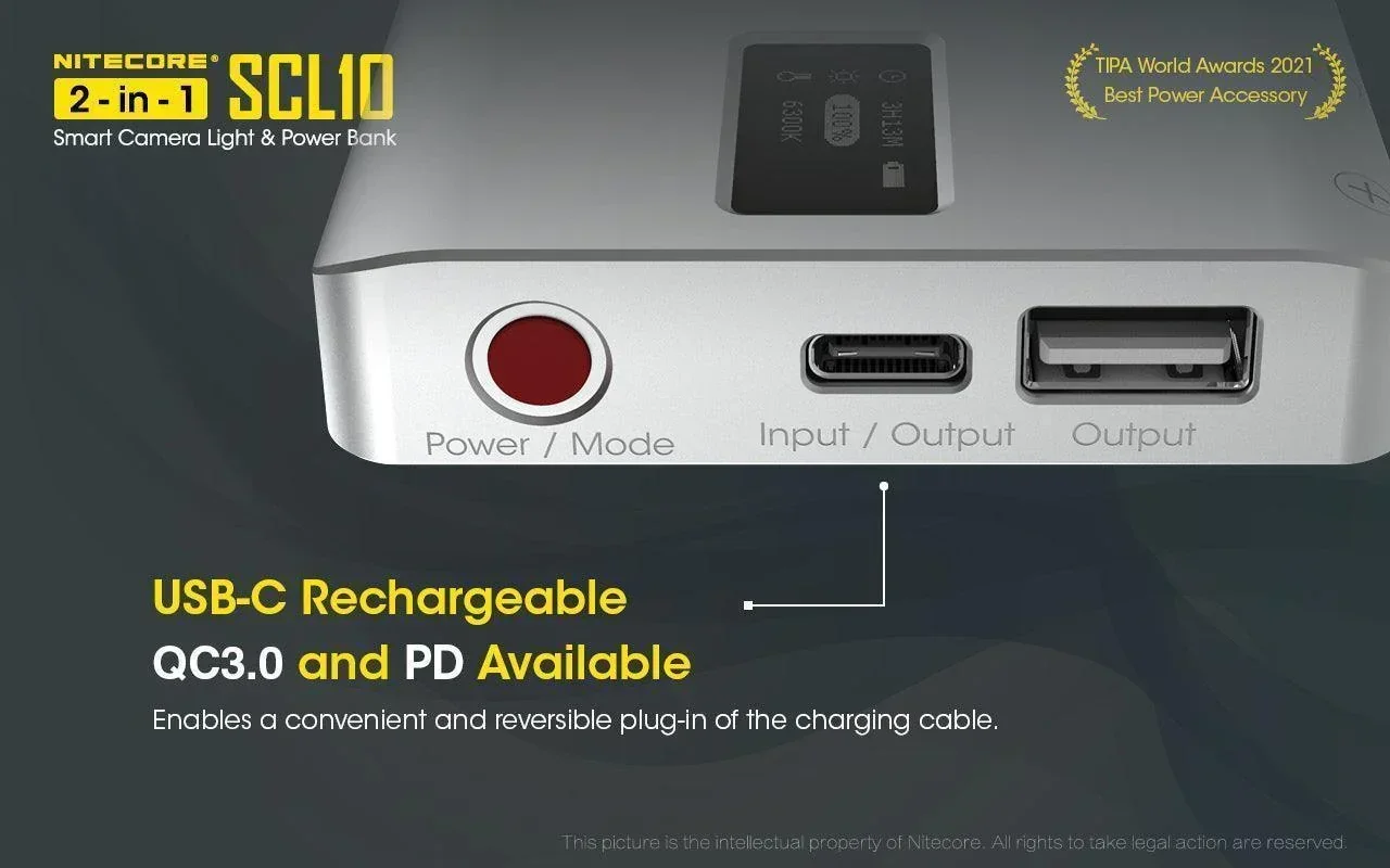 SCL10 - 2-in-1 Light & Power Bank (10,000mAh 18W) - Image 12