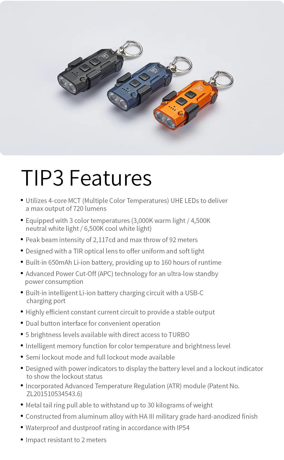 TIP 3 (Black) - 720 lumens - Image 18