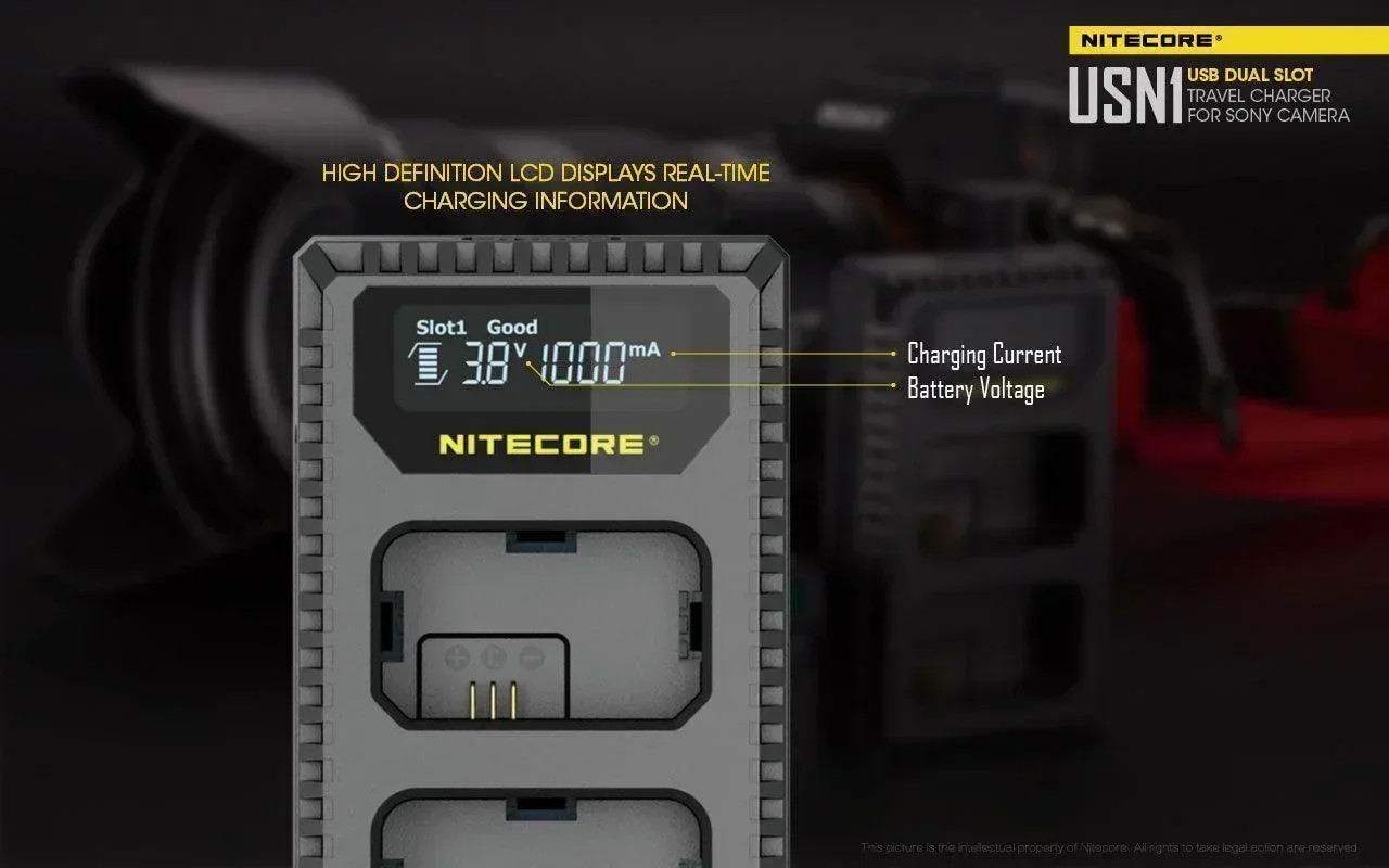 USN1 (Sony NP-FW50) Dual-Slot Battery Charger - Image 11