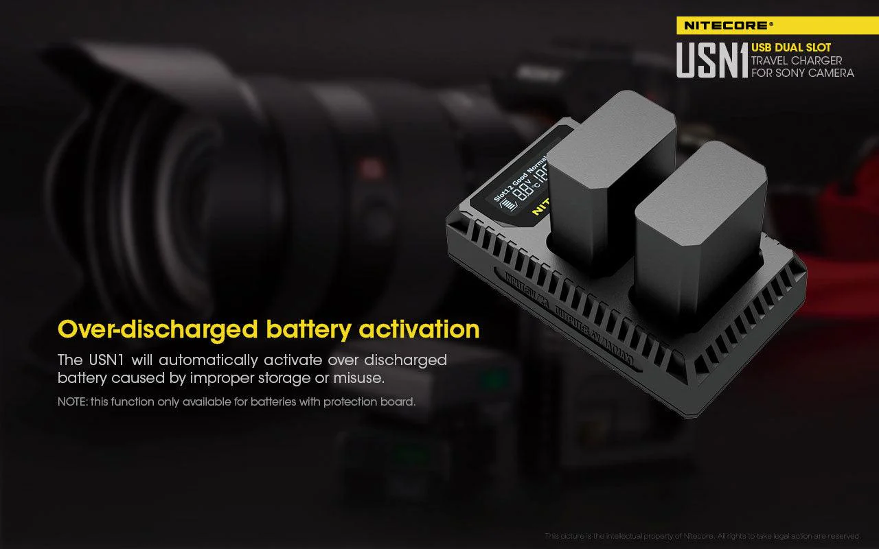 USN1 (Sony NP-FW50) Dual-Slot Battery Charger - Image 12