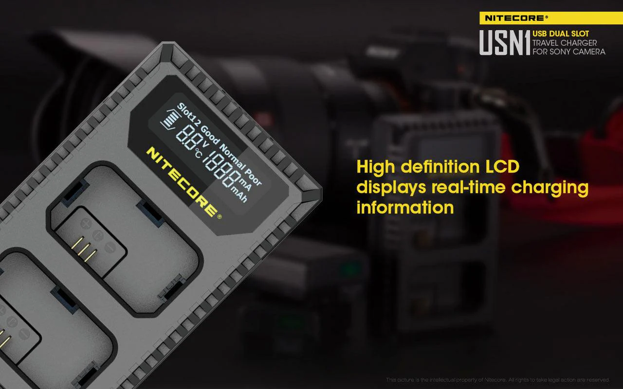 USN1 (Sony NP-FW50) Dual-Slot Battery Charger - Image 9