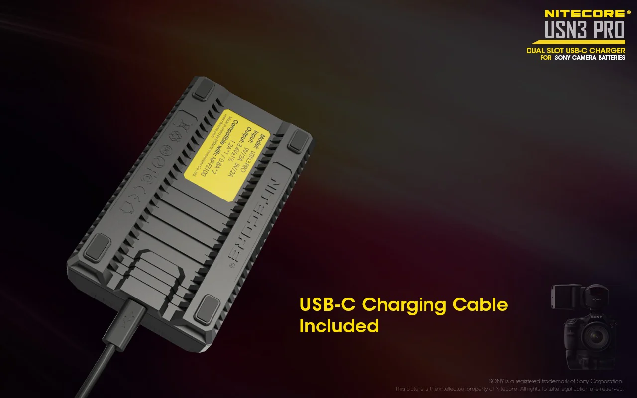 USN3 PRO (Sony NP-FM500H, NP-F730, NP-F750, NP-F770, NP-F970, NP-F550) Dual-Slot Battery Charger - Image 21