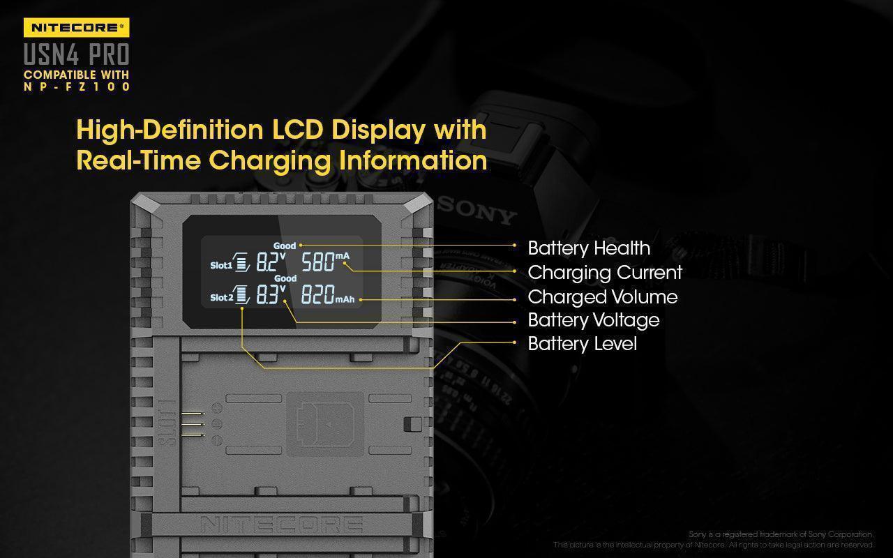 USN4 PRO (Sony NP-FZ100) Dual-Slot Battery Charger - Image 12