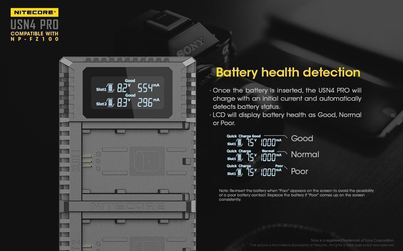 USN4 PRO (Sony NP-FZ100) Dual-Slot Battery Charger - Image 13