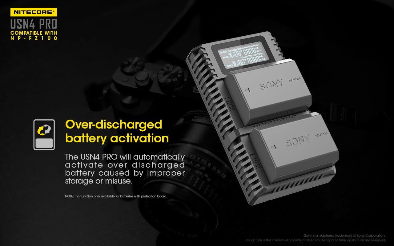 USN4 PRO (Sony NP-FZ100) Dual-Slot Battery Charger - Image 14